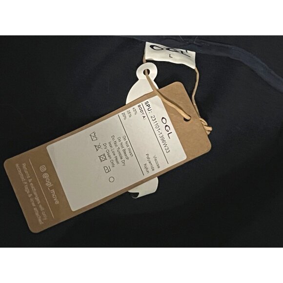 OGL Cashsoft Wool Like Flared Maxi Skirt Sz Large Womens Navy Blue - Picture 15 of 16